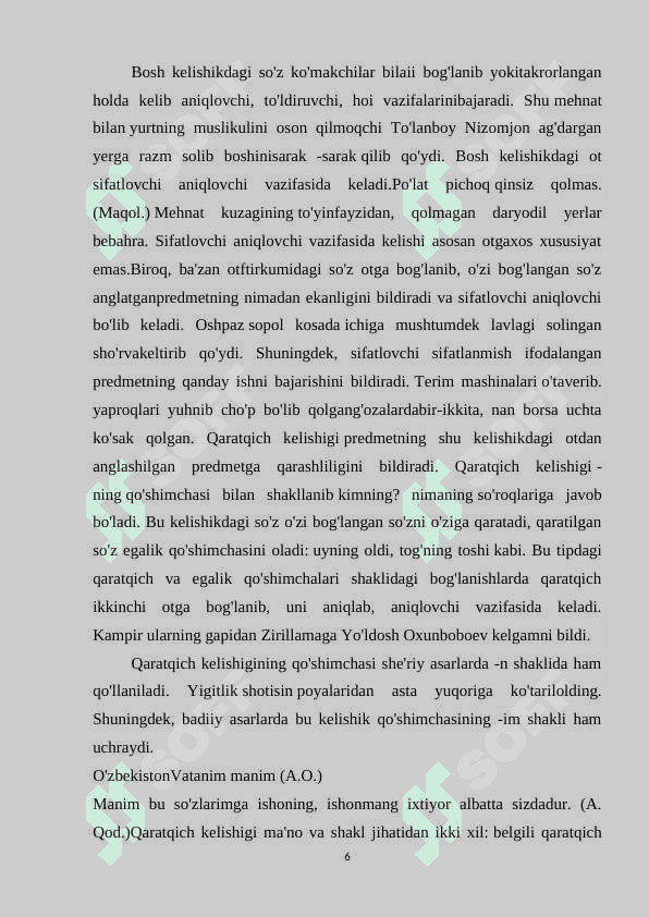 4_SINF ONA TILI DARSLARDA KELISHIKLAR MAVZUSINI OʻRGANISH TIZIMI 6