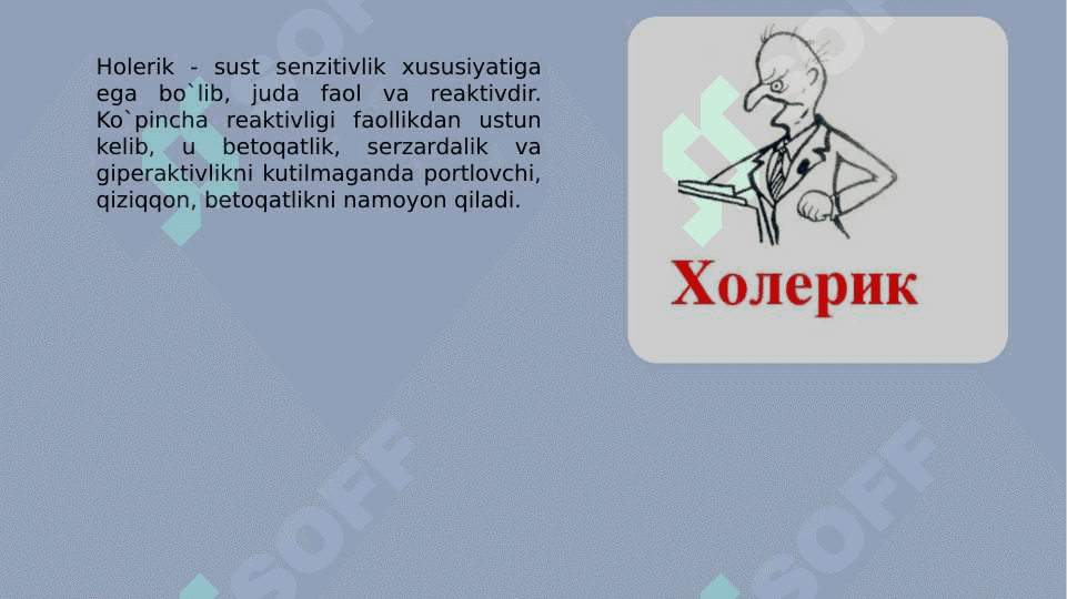 Shaxsning psixologik xususiyatlari. Temperament. Xarakter. Qobiliyat 8