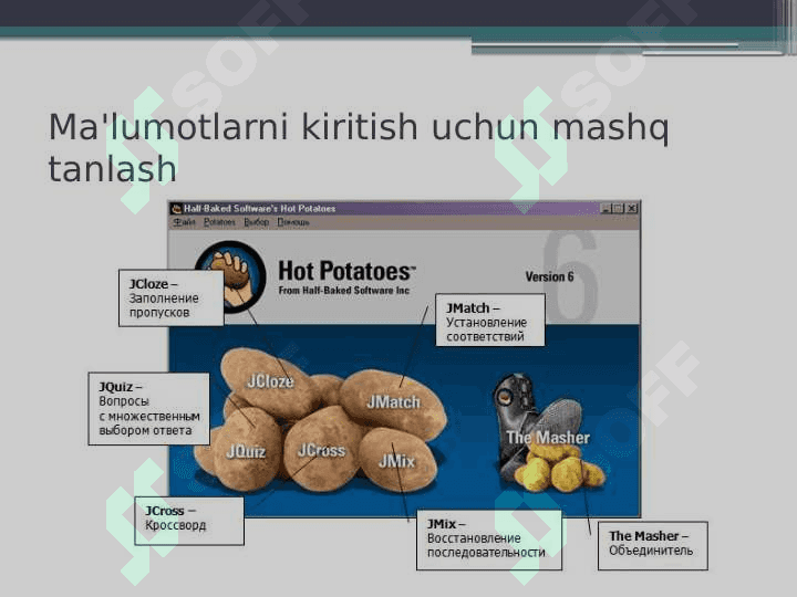 HotPotatoes dasturidan foydalanib mashq qiluvchi electron kurslarni yaratish 8