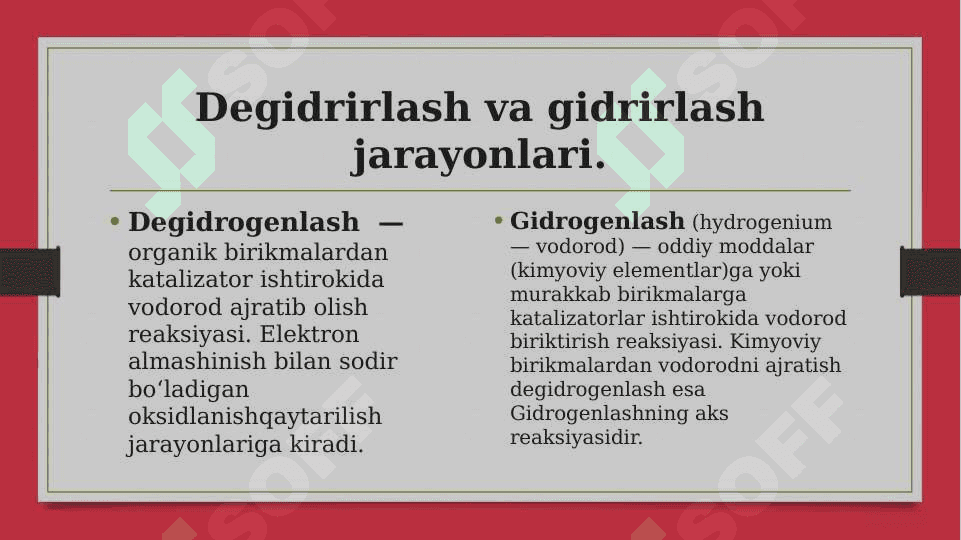 Digidrirlash va gidrirlash asosida olinadigan dori preparatlari pptx 2