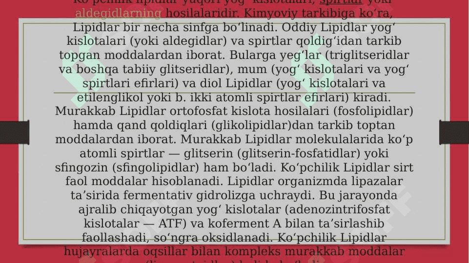 Lipidlar asosida sirti faol moddalarni olish 4