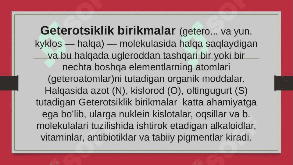 Geterobirikmalar asosida dori preparatlari olish 2