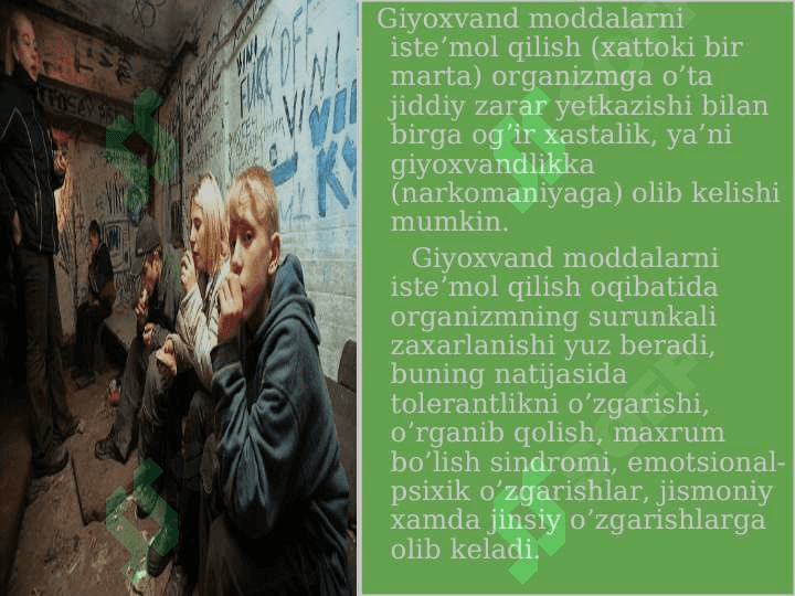 Giyohvandlik va uning zararli oqibatlari 4
