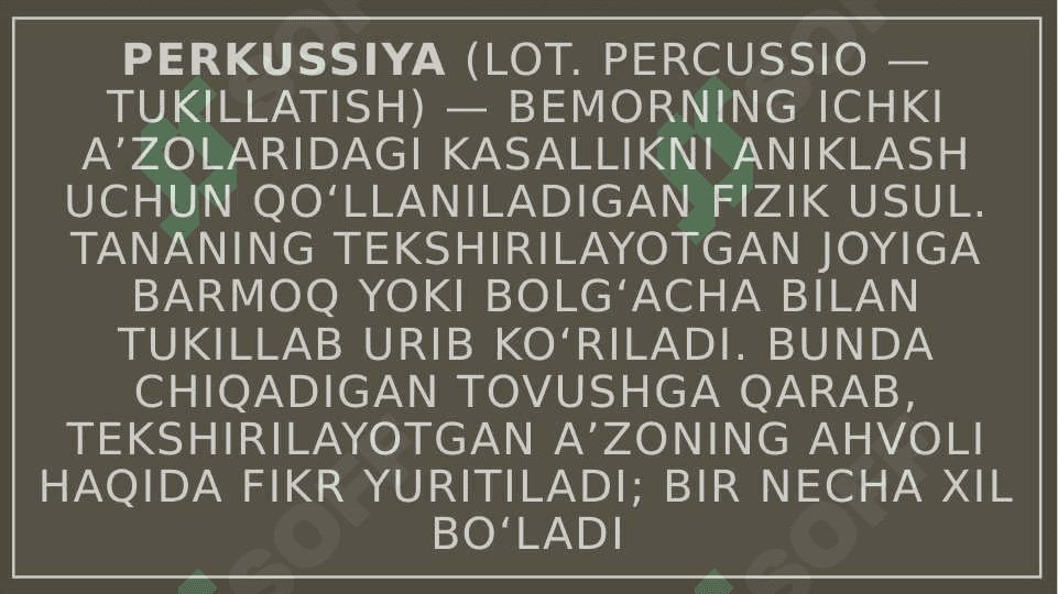 Yurak perkussiyasi 3