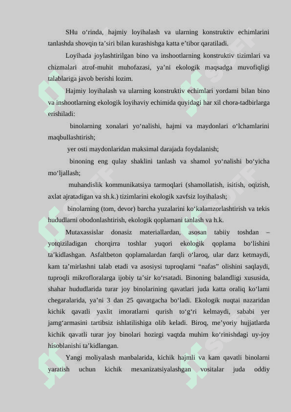 Bino va inshootlarning ekologik xafvsizligi. 4