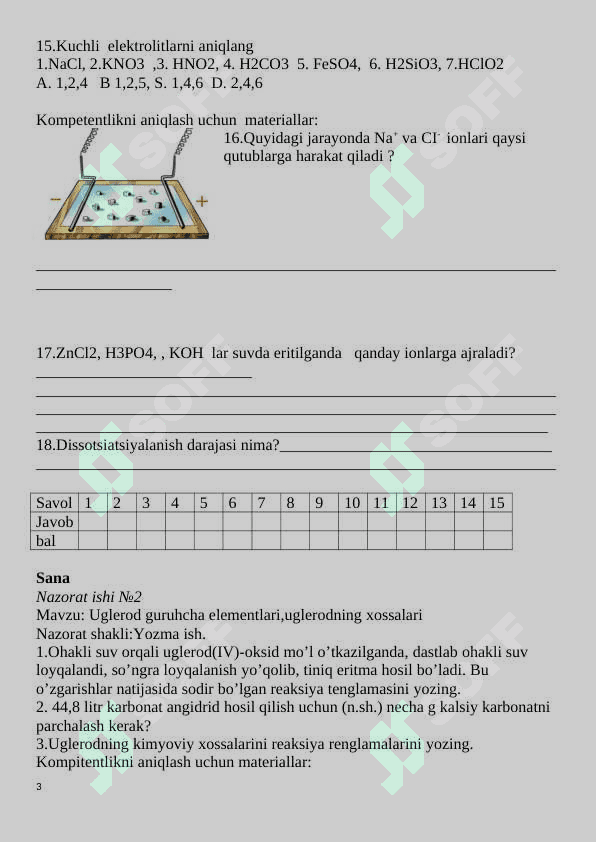 9-sinf nazorat ishi kimyo 2024 3