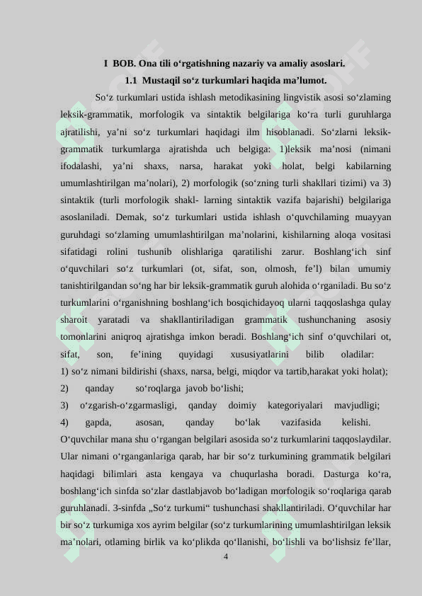 4_SINF SOʻZ TURKUMINI OʻRGANISH 4