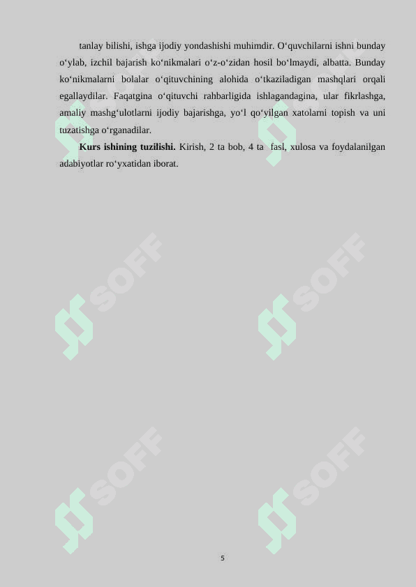 BOSHLANGʻICH SINFLARDA SOʻZNING MORFEMIK TARKIBINI OʻRGATISH 5