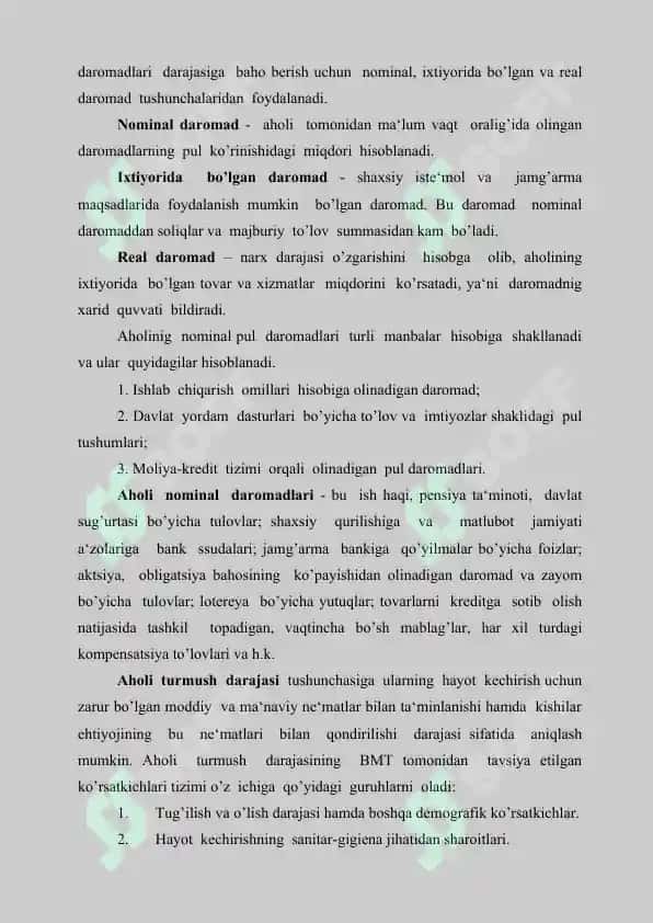 Aholi daromadlari va davlatning ijtimoiy siyosati 3