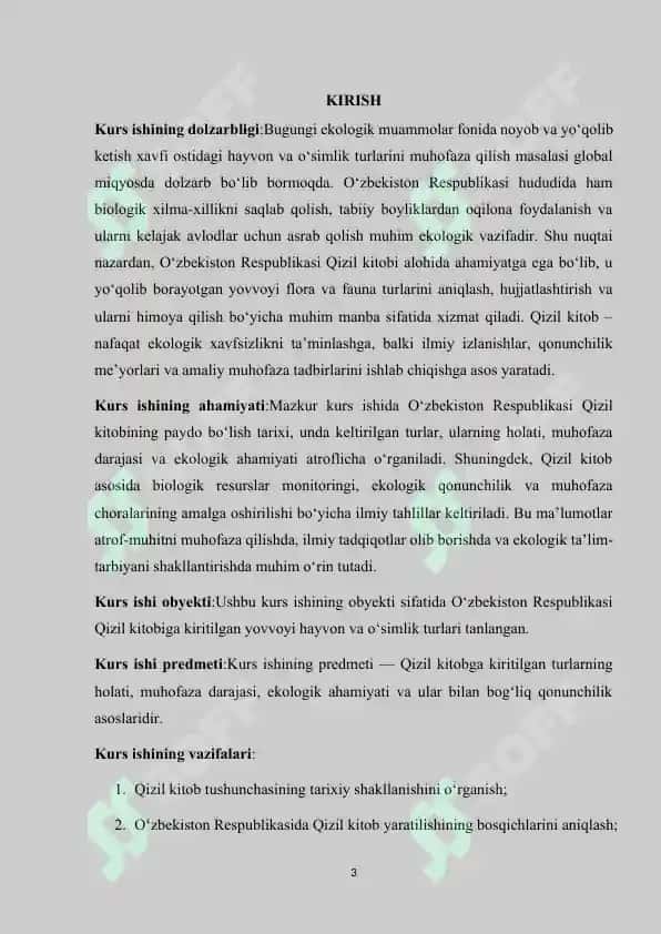 O‘zbekiston Respublikasi Qizil kitobi 3