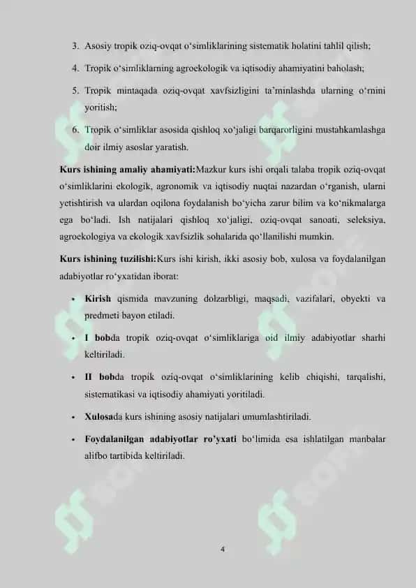 Tropikada tarqalgan oziq ovqat o'simliklari 4