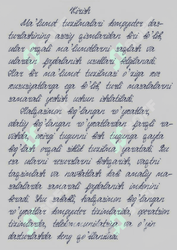 Halqasimon bo’glangan ro’yxatlar 2