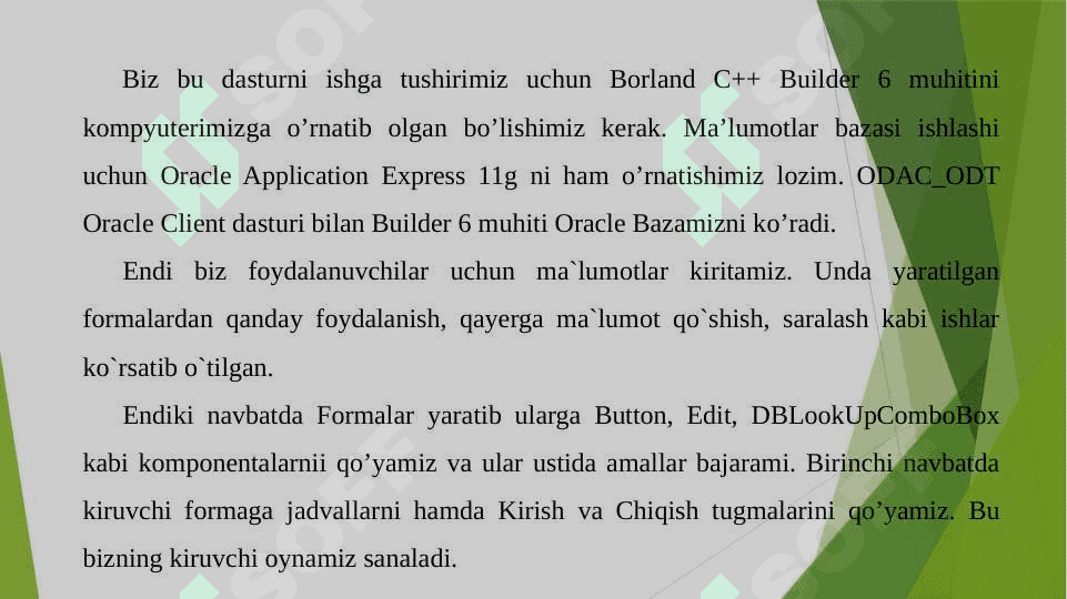 ORACLE ma’lumotlar bazasi 2