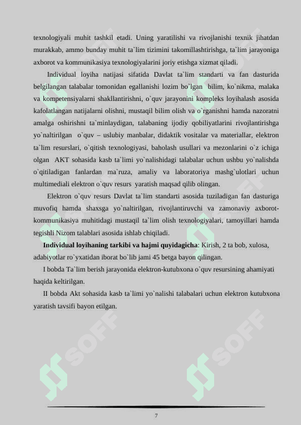 “AKT sohasida kasb ta’limi yo’nalishi talabalari uchun elektron-kutubxona yaratish” 8