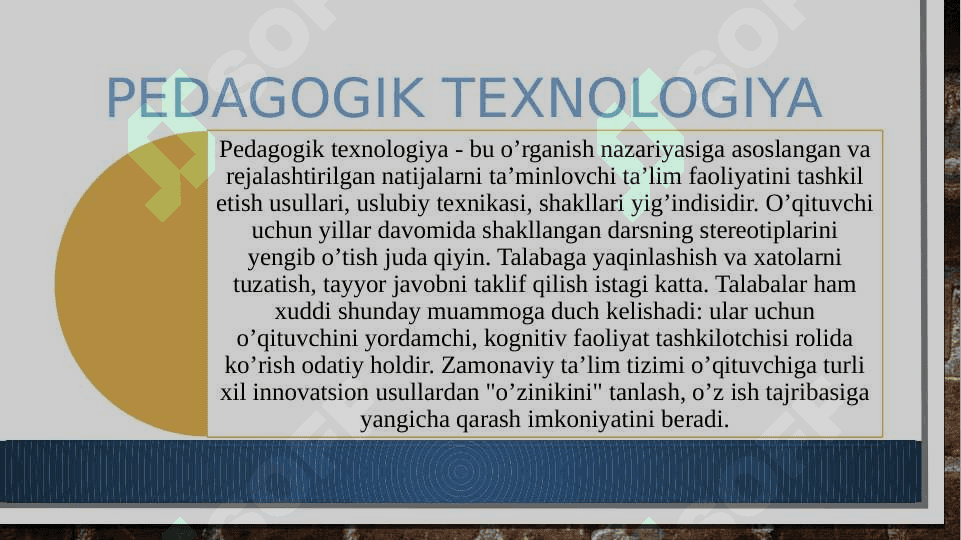 Zamonaviy shaxsni tarbiyalash texnologiyalari 2