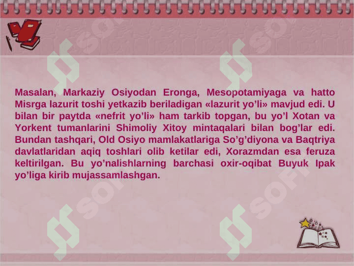 BUYUK IPAK YO'LI TARAQQIYOT VA TANAZULLI 3