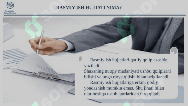 ISH QOG‘OZLARI BILAN ISHLASH 3