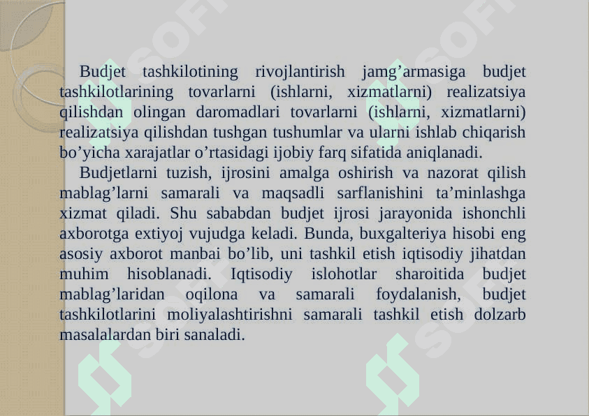 BYUDJET TASHKILOTLARIDA MOLIYAVIY XO'JALIK FAOLIYATIDA NAZORATNING AHAMIYATI 3