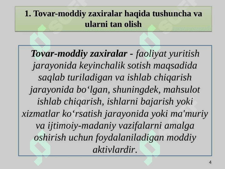 BYUDJET TASHKILOTLARIDA TOVAR MODDIY ZAHIRALAR HISOBI 4