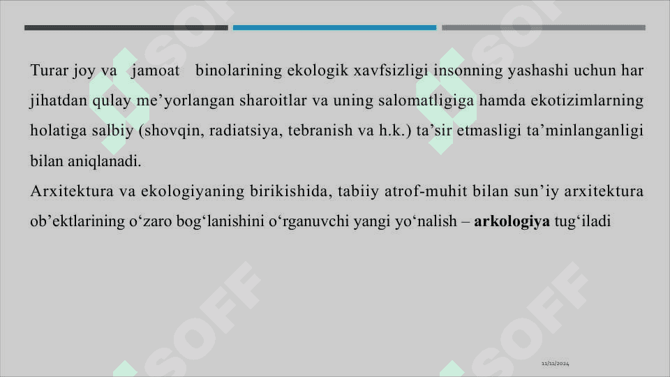 Bino va inshootlarning ekologik xafvsizligi 3