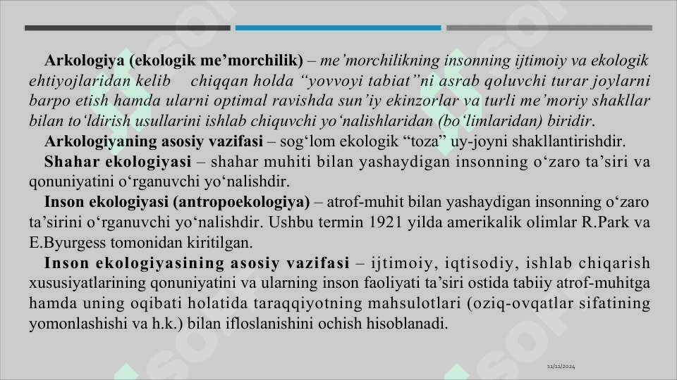 Bino va inshootlarning ekologik xafvsizligi 5