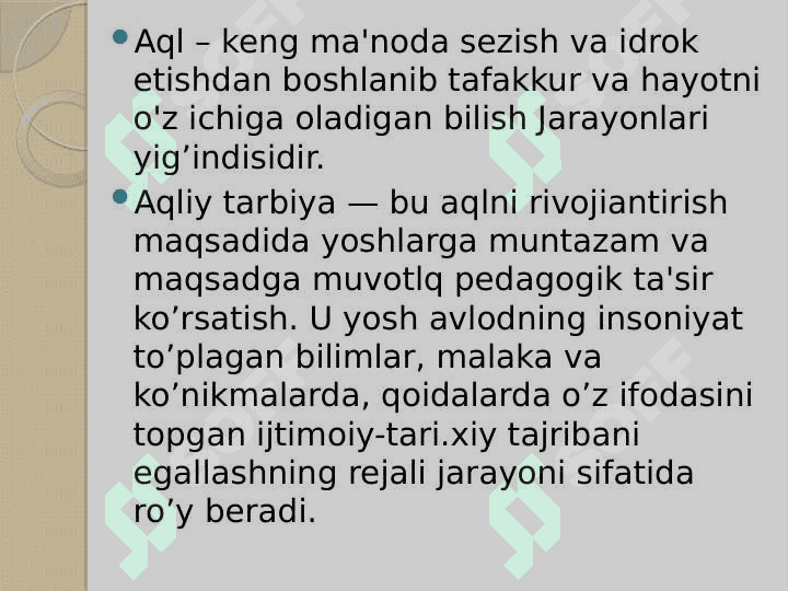 Maktabgacha ta’lim tashkilotlarida aqliy tarbiyani tashkil etish 2