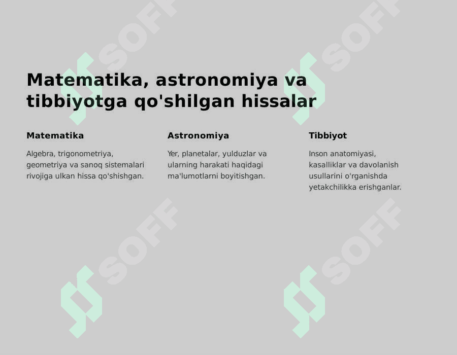 Buyuk allomalarning jahon sivilizatsiyasiga qo'shgan hissasi 4