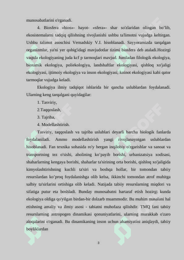EKOLOGIK MUAMMOLAR MAVZUSINI OʻRGATISHNING NAZARIY ASOSLARI 3
