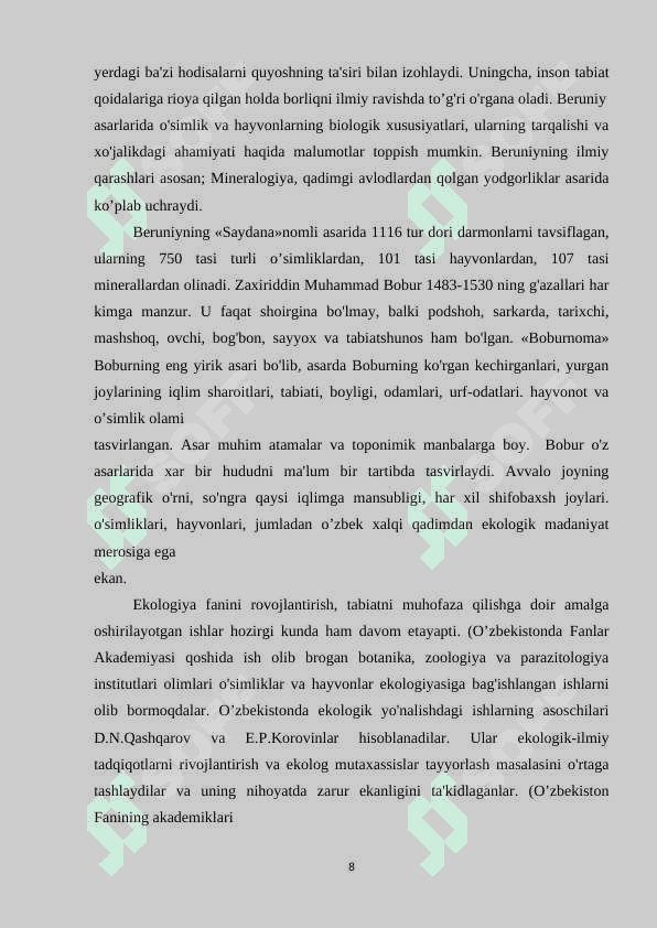 EKOLOGIK MUAMMOLAR MAVZUSINI OʻRGATISHNING NAZARIY ASOSLARI 8