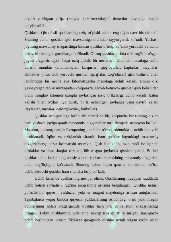 BOSHLANGʻICH SINFLARDA QUSHLAR MAVZUSINI OʻRGATISHNING NAZARIYA ASOSLARI 8