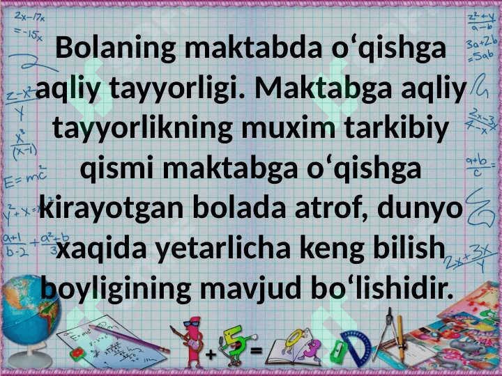 «Maktabga tayyorgarlik» tushunchasi 3