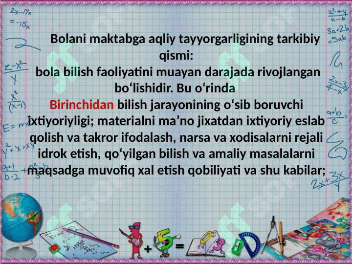 «Maktabga tayyorgarlik» tushunchasi 5