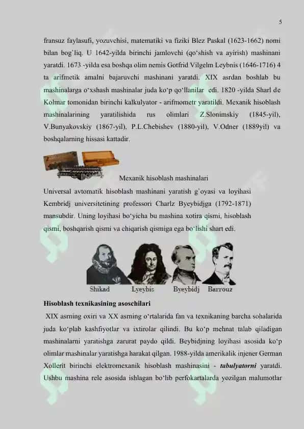 Kompyuterning dasturiy ta’minoti 5