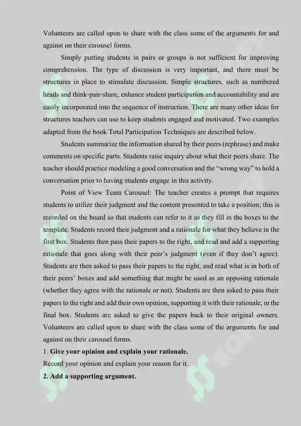 Classroom management and feedback 7