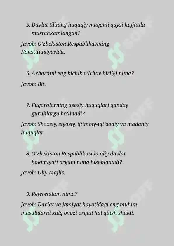 ARGOS SAVOL-JAVOBLARI 2