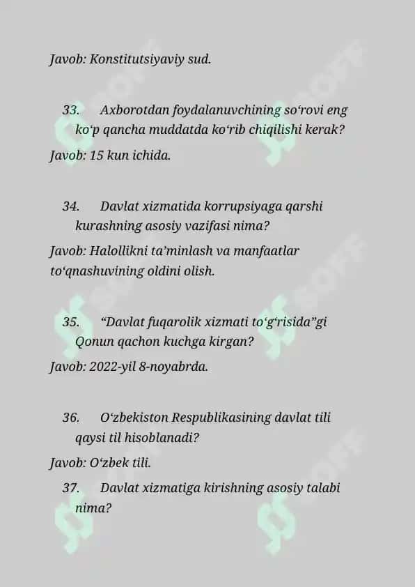 ARGOS SAVOL-JAVOBLARI 8