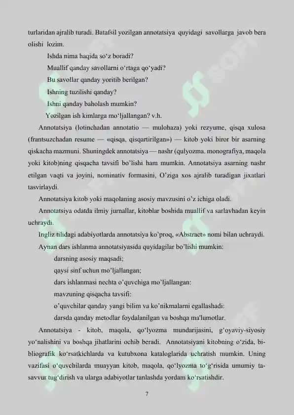 Ona tilida annotatsiya va referat yozishni o‘rgatish 7