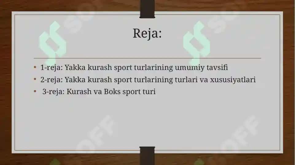 Yakkakurash sport turlari gasaralash (kurash, boks) 2
