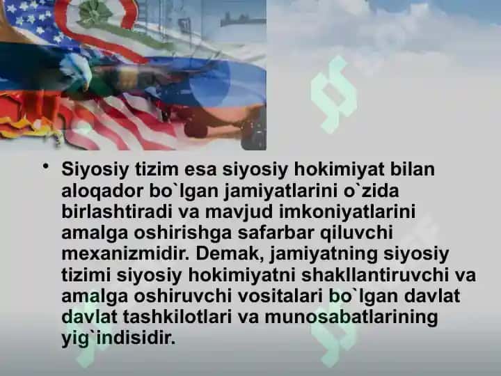 Siyosiy hokimiyat va siyosiy tizimlar 2