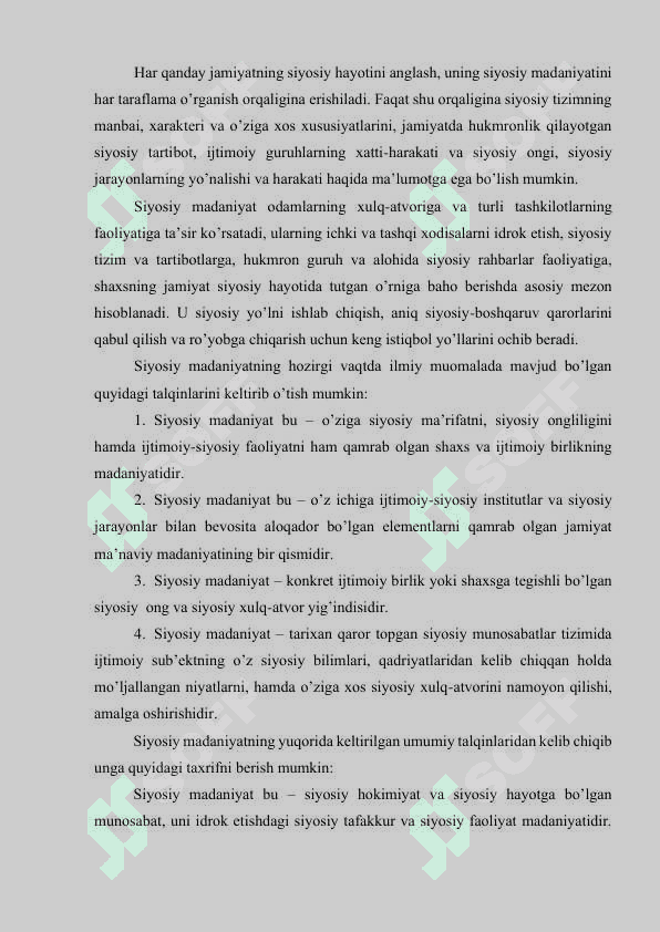 siyosiy madaniyat 6