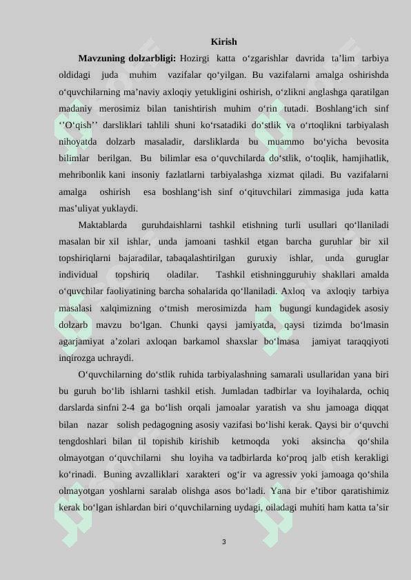 O'quvchilarini o'rtoqlik va do'stlik  ruhida tarbiyalash 3