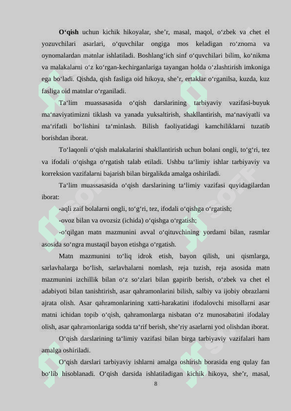 Alifbo davri, bu davrning maqsad va vazifalari 8