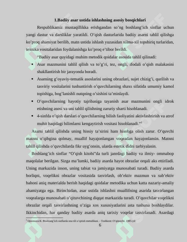 Boshlang‘ich sinfda badiiy asar ustida ishlash 6