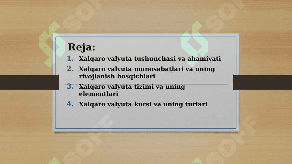 Xalqaro valyuta tizimining shakllanishi va rivojlanishi 2
