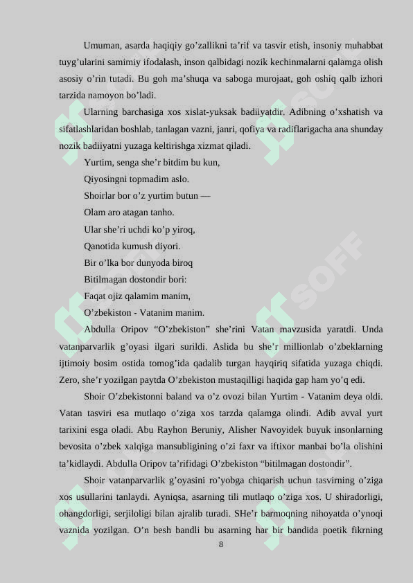 Boshlang‘ich sinflarda o‘qish savodxonligida badiiy asarni tahlil qilish 8