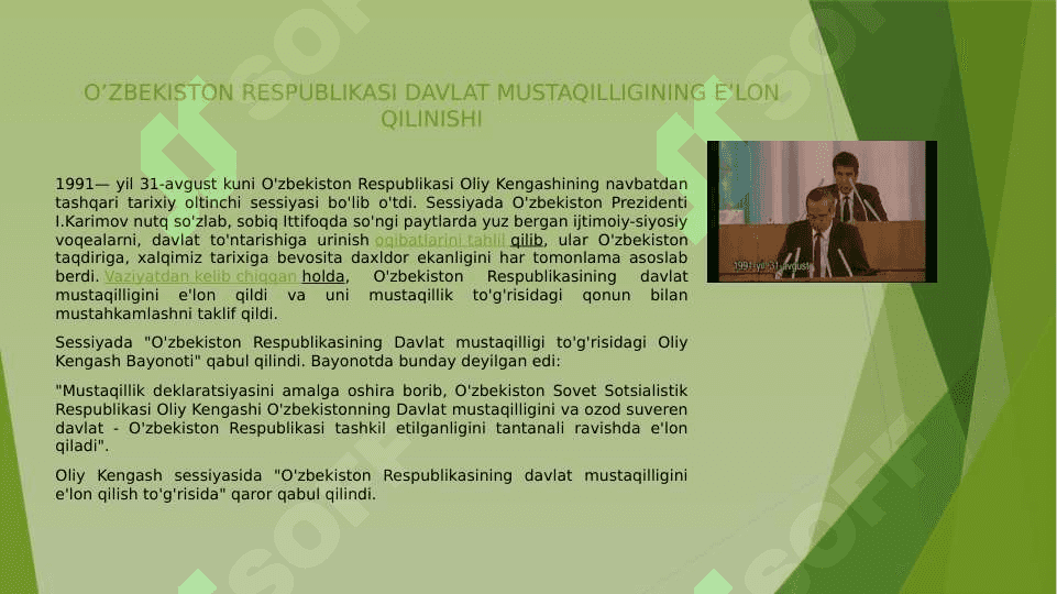 MUSTAQILLIKKA ERISHISH ARAFASIDA O’ZBEKISTONDAGI IJTIMOIY-SIYOSIY JARAYONLAR 2