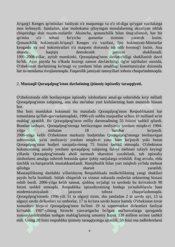 MUSTAQILLIK YILLARIDA QORAQALPOG’ISTON RESPUBLIKASI. 4