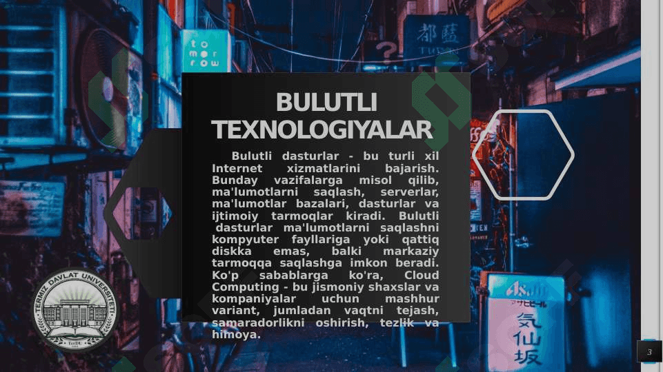 Bulutli va blokcheyn texnologiyalari bilan ishlash. 3
