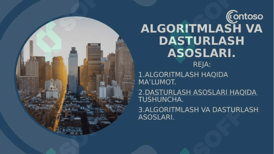 ALGORITMLASH  VA DASTURLASH ASOSLARI 2