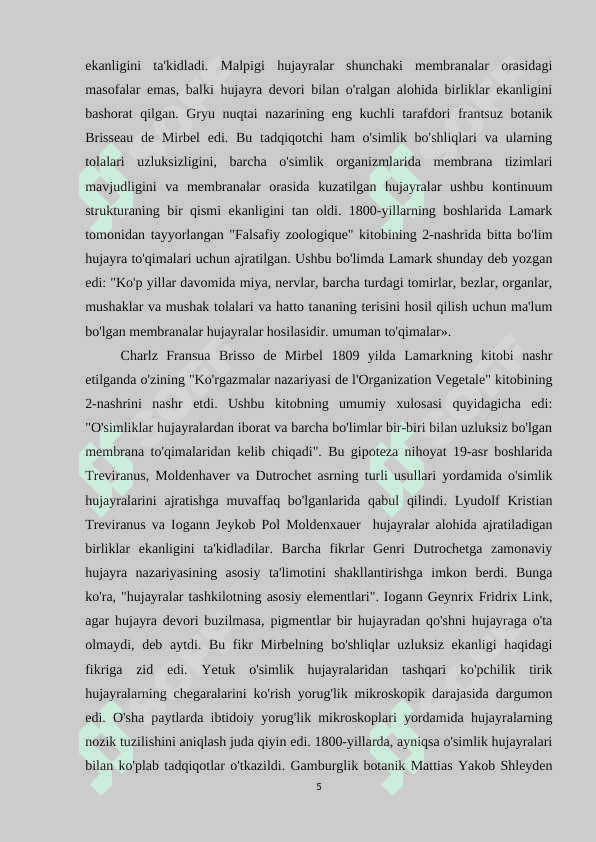 O’simlik hujayrasining fiziologiyasi 5